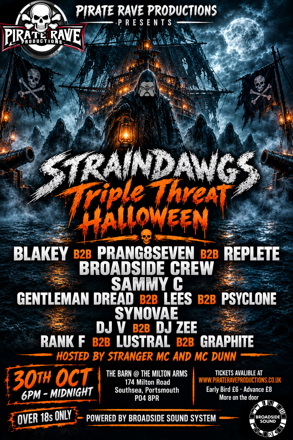Pirate Rave Productions Presents Strandawgs: Triple Threat Halloween